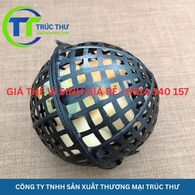 Giá thể vi sinh dạng cầu, Đệm vi sinh dạng cầu, quả cầu vi sinh, Quả cầu nhựa vi sinh, giá thể vi sinh dạng cầu ghép D100