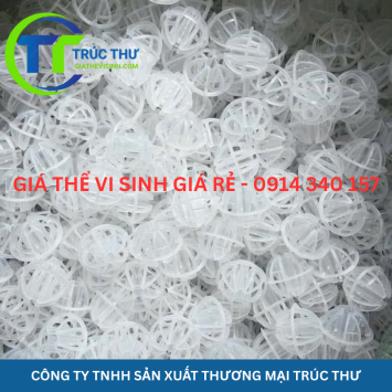 Giá Thể Vi Sinh Dạng Cầu D50 Trắng