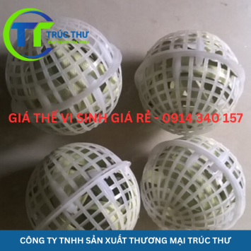 Giá thể vi sinh dạng cầu ghép D100 trắng